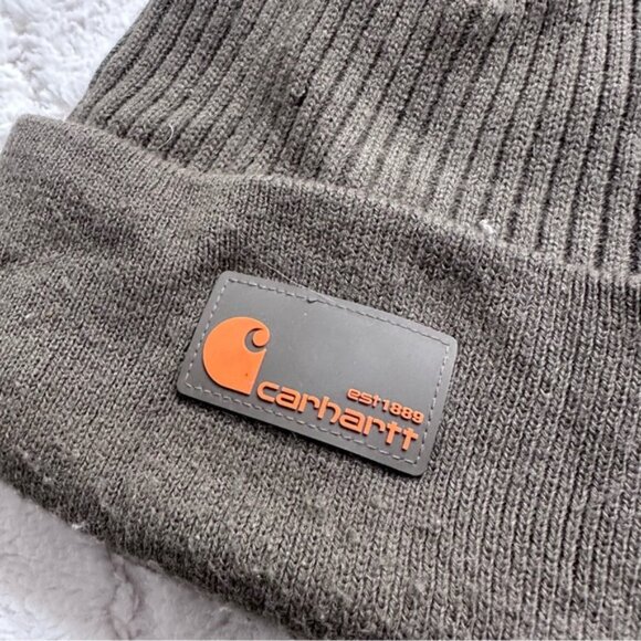 Carhartt | Olive Gray Rib Knit Hat | One Size Fits Most - Picture 3 of 6